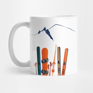 Ski and snowboard leewarddeisgn Mug